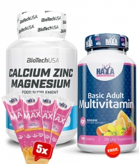PROMO STACK BIOTECH USA Calcium Zinc Magnesium + Multivitamins + Collagen